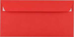 Briefumschlag C5/6 DL HK intensiv-rot 100g 229x114mm