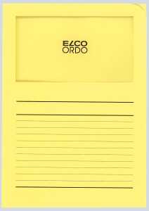 Organisationsmappe Ordo classico, gelb, m. Sichtfenster 180 x 100 mm