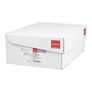 Briefumschlag hochweiss mit grauem Innendruck, DL, 100 g, Haftklebung.