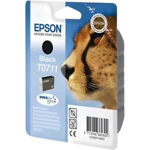 Epson Tintenpatrone Originalzubehör T0711 ca. 245 Seiten schwarz 7,4ml