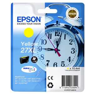 Epson Tintenpatrone Originalzubehör 27XL ca. 1.100 Seiten gelb 10,4ml