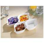 Schalenset JOLIE, 4tlg, weißes Porzelan, 16 x 10 x 4cm