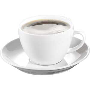 6-tlg. Set Bistrotassen für Kaffee 0,20l weißes Porzellan