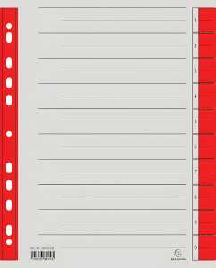 Trennblätter A4 rot, 230g/qm Karton Mikroperforation