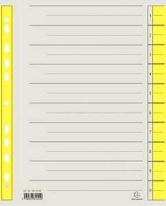 Trennblätter A4 gelb, 230g/qm Karton Mikroperforation