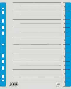 Trennblätter A4 blau, 230g/qm Karton Mikroperforation