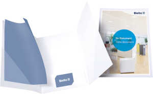 Biella Präsentationsmappe Pearl 3 DIN A4 Karton weiß