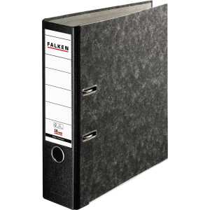 Recycling-Plus-Wolkenmarmor-Ordner A4, S80, mit Einsteckschild schwarz