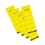 Rückenschild selbstklebend, kurz, breit, 60 x 190mm, 10er Poly gelb