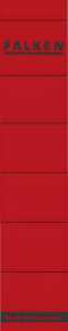Rückenschild selbstklebend, kurz, schmal, 36 x 190mm, 10er Poly rot