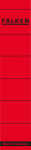 Rückenschild selbstklebend, kurz, schmal, 36 x 190mm, 10er Poly rot