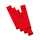 Rückenschild selbstklebend, kurz, schmal, 36 x 190mm, 10er Poly rot