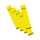 Rückenschild selbstklebend, kurz, schmal, 36 x 190mm, 10er Poly gelb