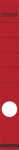 Rückenschild selbstklebend, lang, schmal, 36 x 290mm, 10er Poly rot