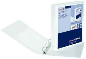 Falken Präsentationsringbuch A4 weiß 4-Ring D-Mechanik 16 mm 3 Taschen