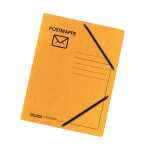 Falken Postmappe Karton gelb mit Gummizug, 10er Poly