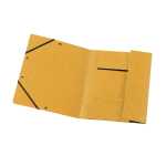 Falken Postmappe Karton gelb mit Gummizug, 10er Poly