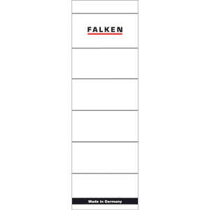 Rückenschild selbstklebend, kurz, breit, 60 x 190mm, 10er Poly weiß