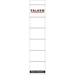 Rückenschild selbstklebend, kurz, schmal, 36 x 190mm, 10er Poly weiß