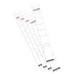 Rückenschild selbstklebend, lang, schmal, 36 x 290mm, 10er Poly weiß
