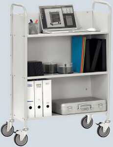 Bürowagen mit geneigten Böden grau