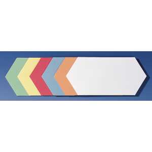 Moderationsrhomben 9,5x20,5cm 300 Stück in 6 Farben sortiert