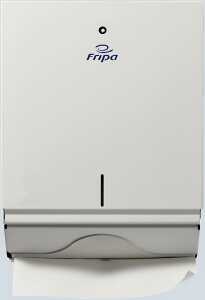 Handtuchspender Metall, weiß für V- und C-Falz, Maß: 270x350x130 mm