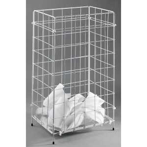 Sammelkorb aus Drahtgeflecht Metall weiß