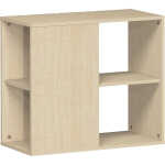 Anstellregal 2 OH 800x420x750 mit Bodengleiter, Ahorn, Flex