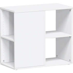 Anstellregal 2 OH 800x420x750 mit Bodengleiter, weiß, Flex