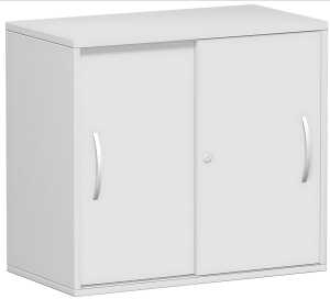 Anstell-Schiebetürenschrank 2 OH mit Standfüßen, Lichtgrau, Flex