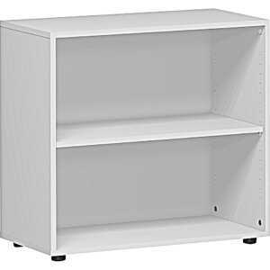 Regal 2 OH m. Standfüßen Lichtgrau 800x420x752 Flex