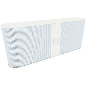 Sideboard 2 OH Flex mit Standfüßen silber/weiß