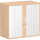 Querrolladenschrank 2 OH mit Standfüßen, Buche, Flex
