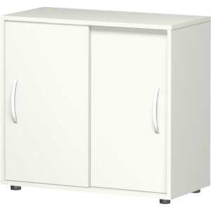 Schiebetürenschrank 2 OH mit Standfüßen, lichtgrau, Flex