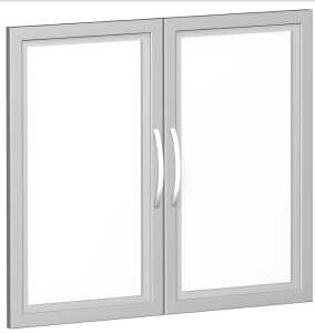 Glastürsatz mit Holzrahmen für 800er Breite Schränke