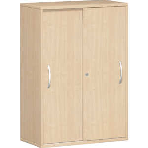 Schiebetürenschrank 3 OH mit Standfüßen, Ahorn, Flex