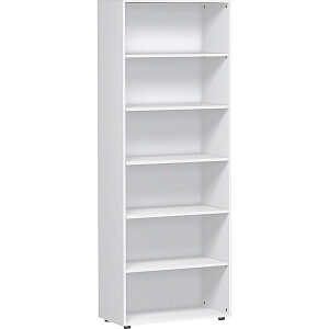 Regal 6 OH m. Standfüßen Flex weiß 800x400x2160