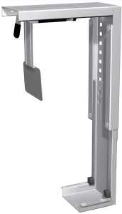 CPU-Halter f. Flex 78-220x122x307-532 silber Montage unter Tischplatte