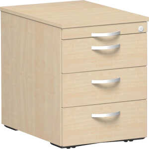 Rollcontainer Flex 438 x 565 x 600 mm 4 Schubladen ahorn