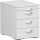Rollcontainer Flex 438 x 565 x 600 mm 4 Schubladen lichtgrau