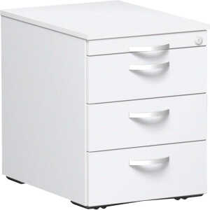 Rollcontainer Flex 438 x 565 x 600 mm 4 Schubladen weiß