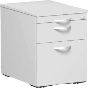 Rollcontainer Flex 438 x 565 x 600 mm 3 Schubladen lichtgrau