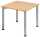 Schreibtisch B800xT800mm Buche/weißalu, 4-Fuß Flex