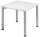 Schreibtisch B800xT800mm Lichtgrau/weißalu, 4-Fuß Flex
