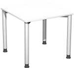 Schreibtisch B800xT800mm weiß/weißalu,...