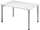 Schreibtisch B1200xT800mm Lichtgrau/weißalu, 4-Fuß Flex