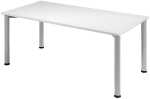 Schreibtisch B1600xT800mm Lichtgrau/weißalu,...