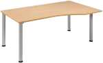 Schreibtisch rechts Buche/weißalu 4-Fuß Flex,...