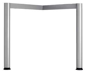 Verkettungsplatte Dreieck 90° Lichtgrau/weißalu, 4-Fuß Flex